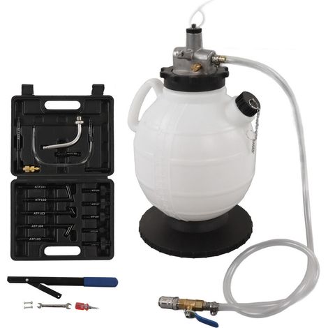 Jeffergarden Outil de remplissage d'huile à Transmission automatique manuelle, 7,5 l, avec 15 adaptateurs ATF, étanche, Portable pour le transfert de fluide-DOU