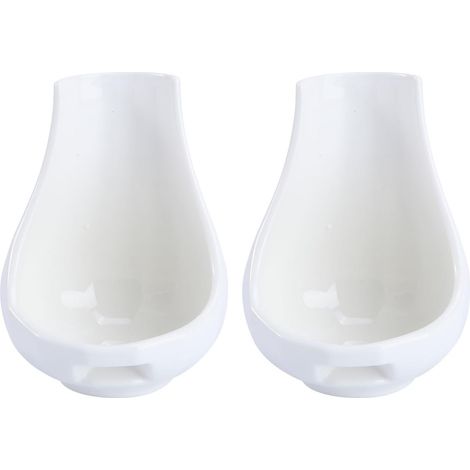 cuillères en céramique blanche lot de 2 rangement pratique (1/5)