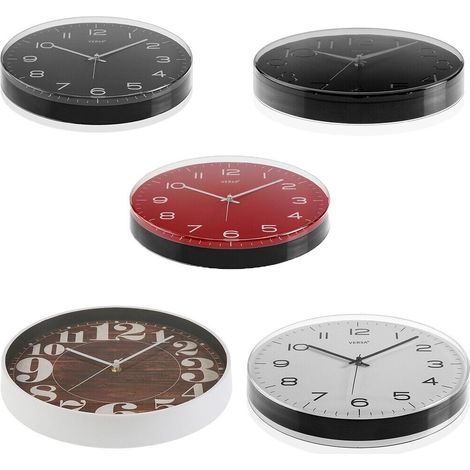 Orologio da appendere parete muro cucina casa bianco legno rosso nero grigio new molto belli dallo stile moderno o vintage - decoro: decoro 2 (1/5)