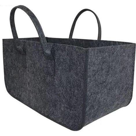 1 pièce cheminée Bois Feutre Organisateur Panier Feutre Sac Match Poche Bois de Chauffage Panier épicerie étal Panier Pack de Bois de Chauffage(50×25×25cm) (1/5)