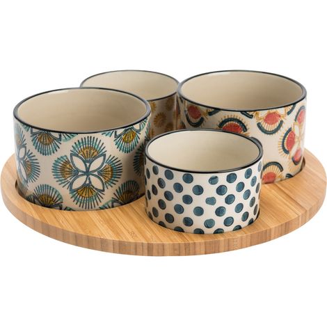 Plateau apéro avec 4 bols Imany (1/2)