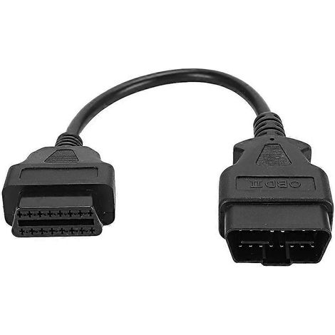 Adaptateur de câble d'extension OBD 16 broches mâle-femelle de 0,3 m (0,98 pi) avec connecteur de diagnostic (1/4)