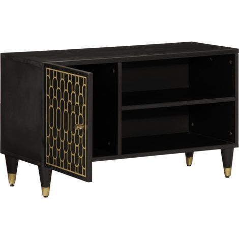 Meuble TV,Banc TV,Armoire TV 80x31,5x46 cm bois massif de manguier CFW944679 (1/5)
