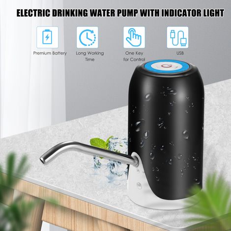 [JAMAIS UTILISÉ]Pompe à eau électrique portable rechargeable par USB, distributeur d'eau automatique, dispositif d'aspiration intelligent avec voyant lumineux, pour la maison, le bureau et le camping.