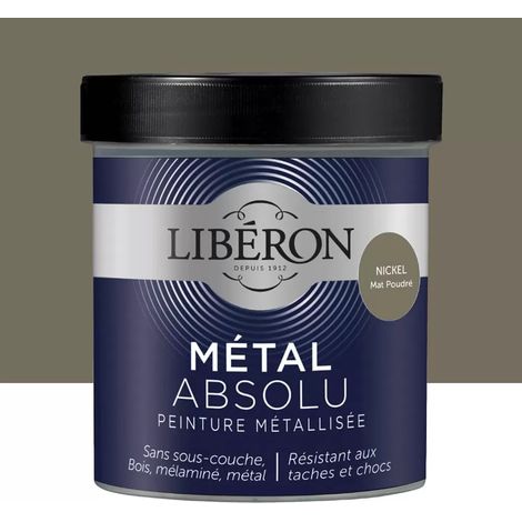 Peinture Libéron Métal Absolu Mat poudré Nickel 0,5 L