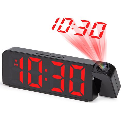 Réveil Projection Plafond avec Projecteur Température et Date (1/5)