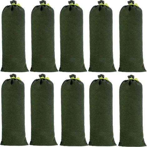 10 Stück Sandsack-Hochwasserschutz aus Segeltuch, verbessertes Design, farbecht, für die Entwässerung von Garagen, Geschäften, Schulen, Bahnhöfen, Gebäuden, Fabriken und Lagerhallen, 3070 cm