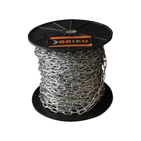 Cadena genovesa galvanizada de 38 m Ø 5,0 mm para uso agrícola e industrial – Brixo