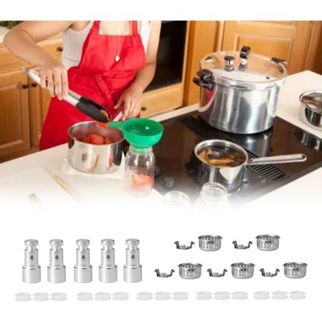 Kit d'accessoires universels pour autocuiseur (10 pièces) : grille anti-obstruction pour couvercle, soupape de sécurité et joint d'étanchéité pour soupape de sécurité. (1/5)