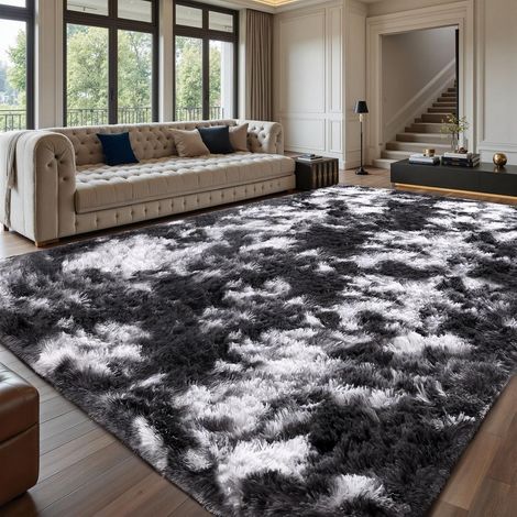 1 Tapis De Salon, Antidérapant, Moelleux, Gris, 200x300 Cm, Pour Chambre