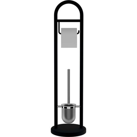 Sapho Ridder - Portarotolo e porta-scopino WC Jundah, nero 11123110 (1/2)