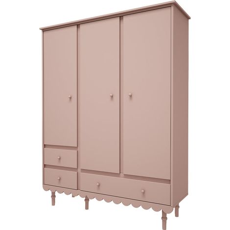 Armoire 3 portes 3 tiroirs Wood Luck Babushka Rose (1/3)