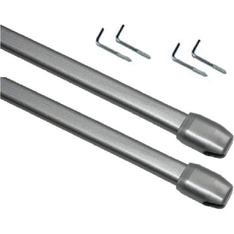 Tringles à Rideaux Extensibles Ateliers28 - Extensible 50x80 - Gris (1/4)