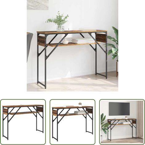 Industriedesign - Konsolentisch Altholz 105x30x75cm Holzwerkstoff (1/5)