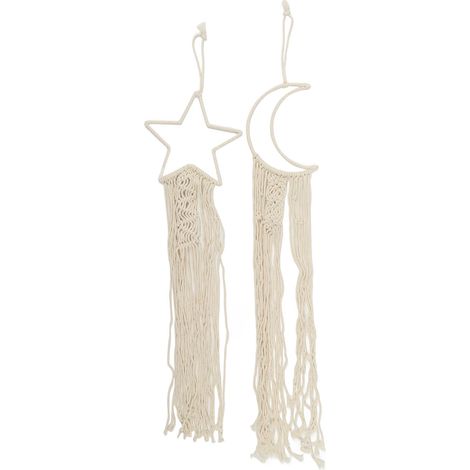 Décoration Murale Macramé en Coton Résistant, Tissé à la Main - Élégant et Simple pour Bureau ou Salon (1/5)