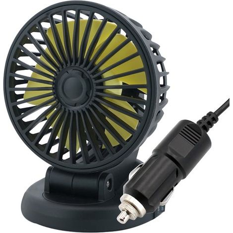 Ventilador eléctrico portátil de 12 V para coche, con función dos en uno. Ideal para enfriar y desempañar. (1/5)