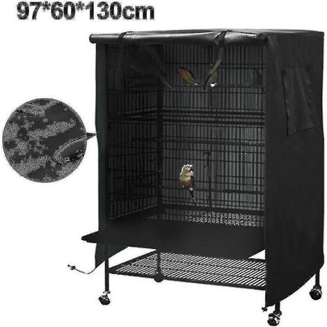 Barsinfi Vogelkäfig, wasserdicht, großer Vogelkäfig, waschbarer Papageienkäfig (Vogelkäfig nicht enthalten) - Schwarz - (1/5)