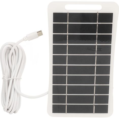 Panneau solaire portable 2W 5V USB Type C, mini panneau solaire en silicium polycristallin haute efficacité pour les voyages en plein air (1/5)