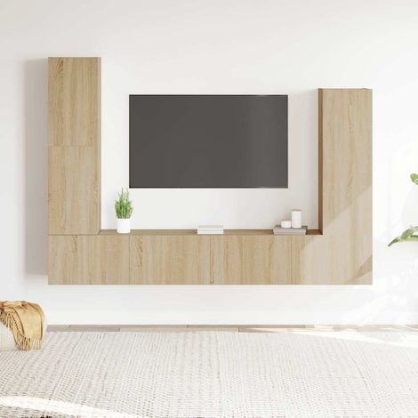 4-tlg. TV-Schrank-Set Sonoma-Eiche Holzwerkstoff