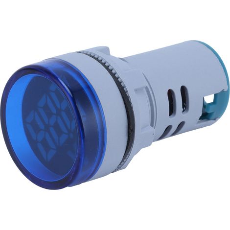 Indicateur de tension numérique rond AD16-22FSV, voltmètre 60500 V CA, bleu (1/5)