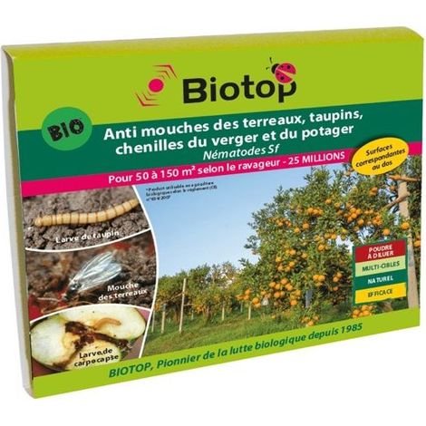 Nématodes SF anti mouche terreaux, taupins, chenilles 25M - 50m² (1/3)
