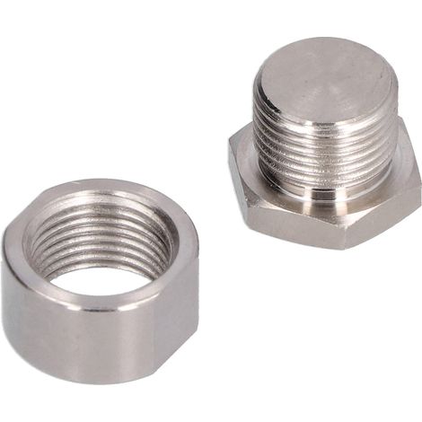 O2-Sauerstoffsensor-Stecker-Mutter-Schweißset, Eisen, galvanisch vernickelt, Befestigungsmaterial M18 x 1,5 (1/5)