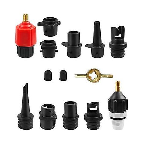 SUP-Aufblaspumpen-Adapterset mit 9 Luftventildüsen (1/3)