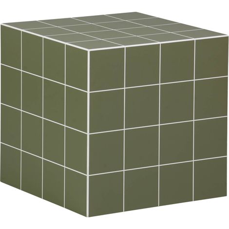 sweeek - Couchtisch, kubischer Beistelltisch in Keramik-Optik, matt 40 x 40 cm (1/4)