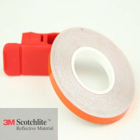 Strisce 3M™ per cerchi moto adesive rifrangenti - 7mm x 6MT - Modello: Senza applicatore - Colore: Arancione
