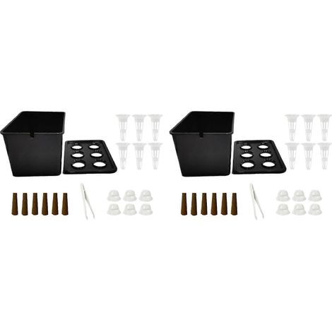 Lot de 2 Hydroponic Planting kit Complete ensemble Household Gardening intérieur Hydroponics Planting Seedling kit (1/3)