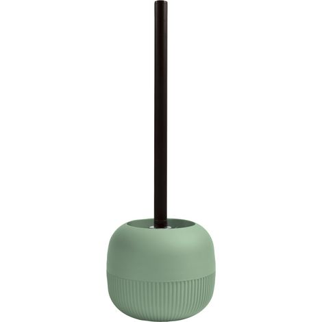 Brosse WC avec Support Solide à Poser - 12.5 x 12.5 x 37 cm - Manche Long et Ergonomique - Poils Résistants - Facile à Nettoyer et Hygiénique - Design Classique - Basil