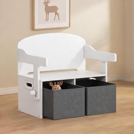 Meuble de rangement enfant convertible table et chaises avec bacs (1/5)