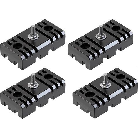 Support Anti-Vibrations Climatiseur - Pieds En Caoutchouc Pour Amortissement Des Vibrations - Convient À La Plupart Des Climatiseurs Hors-Bord - Lot De 4 (1/5)