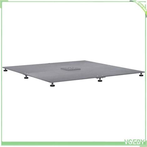 Pied de parasol - FAFEICY - 3407829 - Aspect bois gris foncé - Acier - 100 x 100 x 4 cm (1/5)
