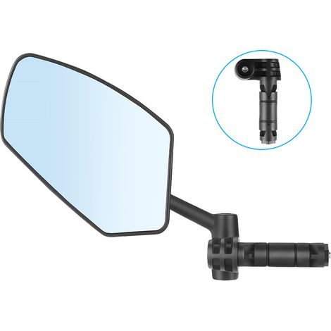 Rétroviseur arrière pour vélo, rotatif à 360 degrés, pour quadrants, rétroviseur pliable, trottinette électrique, réglable, rotatif, montage sur guidon (1 pièce)