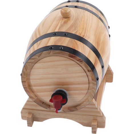 Eichenfass für Rotwein, Bar- und Restaurantdekoration, 5-Liter-Fass für Craft-Bier, hölzerner Braubottich, dekoratives Grillfass (1/5)