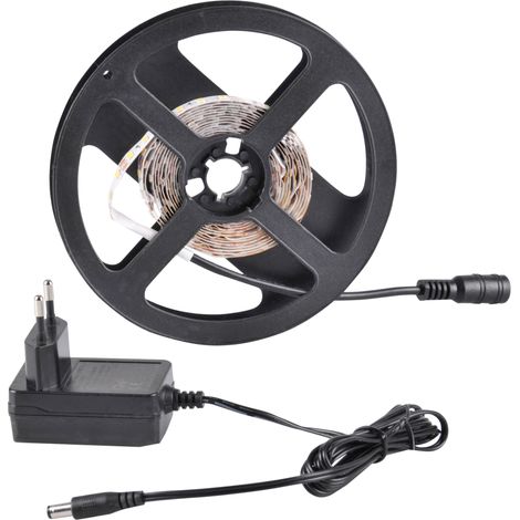 Kit ruban LED 12V 2m IP20 4000K 18W avec alim Polux (1/5)