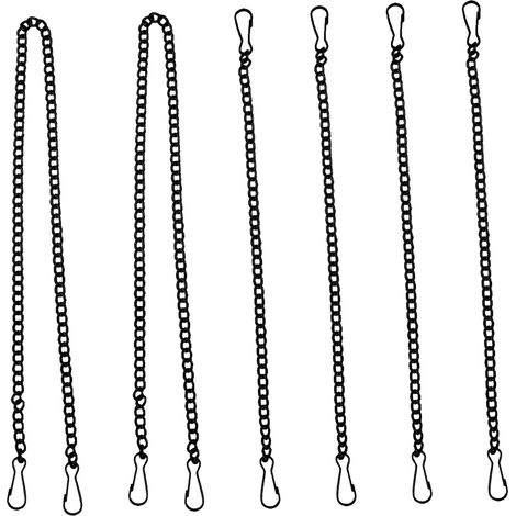 Chaînes Suspendre Faciles à Installer 6 Pièces avec Crochets en Métal Noir Solide et Élégantes pour Panneaux Publicitaires et Décorations pour Diverses Occasions (1/5)