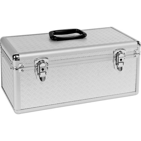 Dema – Malette de rangement aluminium 440 x 240 x 220 mm – 2 compartiments – Verrouillable – Charge max. 12 kg – Poids 1,9 kg
