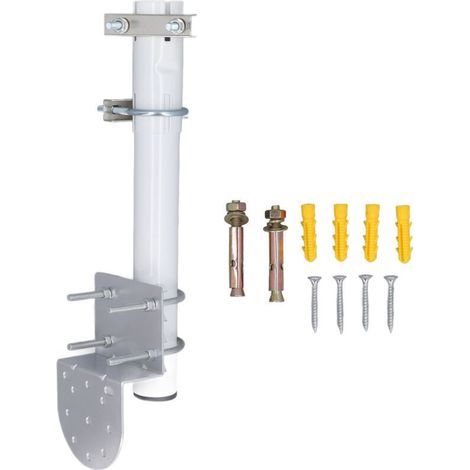 Kit d'installation de poteau d'antenne avec vis en U, support de montage mural court sur le toit pour antennes paraboliques rectangulaires Starlink V2. (1/5)