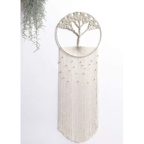 Lebensbaum-Traumfänger-Wandteppich, Boho-Dekor (1/4)