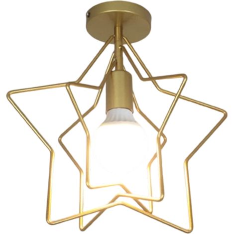 Plafonnier - Plafonnier créatif Étoile Dorée - Lumière tricolore (1/5)