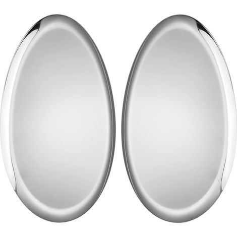 Lot de 2 Plateau Inox Forme Olive 32x24 cm Finition Miroir Rangement Bijoux Salon Salle de Bain (1/5)
