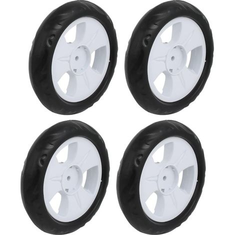 4Pcs 140mm Diamètre Roue Simple Poulie Blanc Rouleau 6x22mm plastique roulant (1/4)