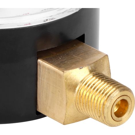 Manomètre à vide 0-160 psi / 0-11 bar avec double échelle pour eau, huile, gaz et liquides (1/5)