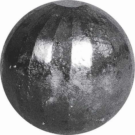 Boule pleine martelée à facettes - Diamètre Ø40mm - Non percée - Fer forgé - À souder - DECO FER FORGE