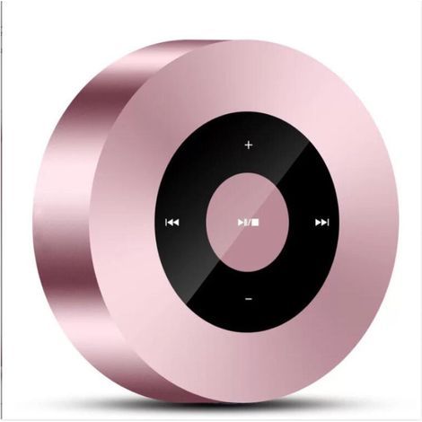 [Smart Touch] Enceinte Bluetooth  Premium or rose Mini Hautparleur avec étui étanche Portable Micro AUX 15H Son de Cristal pour iPhone iPad Tablette Douche Fille Cadeau