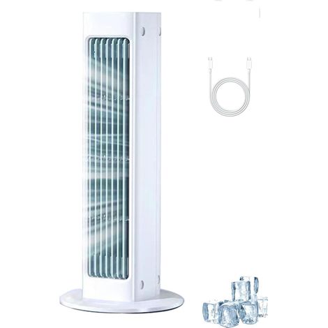 Tower fan for bedroom, oscillating and silent pedestal fan, portable cooling fan for office or student room (1/5)
