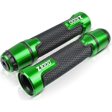 Leviers de frein et d'embrayage extensibles et réglables pour Kawasaki Z1000 (2003-2006) poignées de guidon en aluminium (vertes) pour moto Z1000. (1/5)