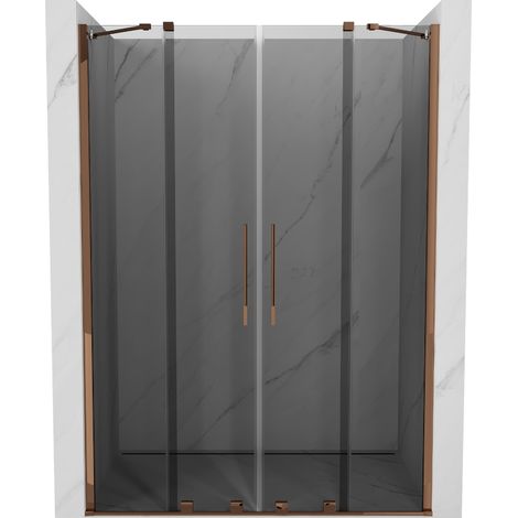 Mexen Velar Duo porte de douche coulissante 150 cm, graphite, or rose - 871-150-000-42-60 (1/5)